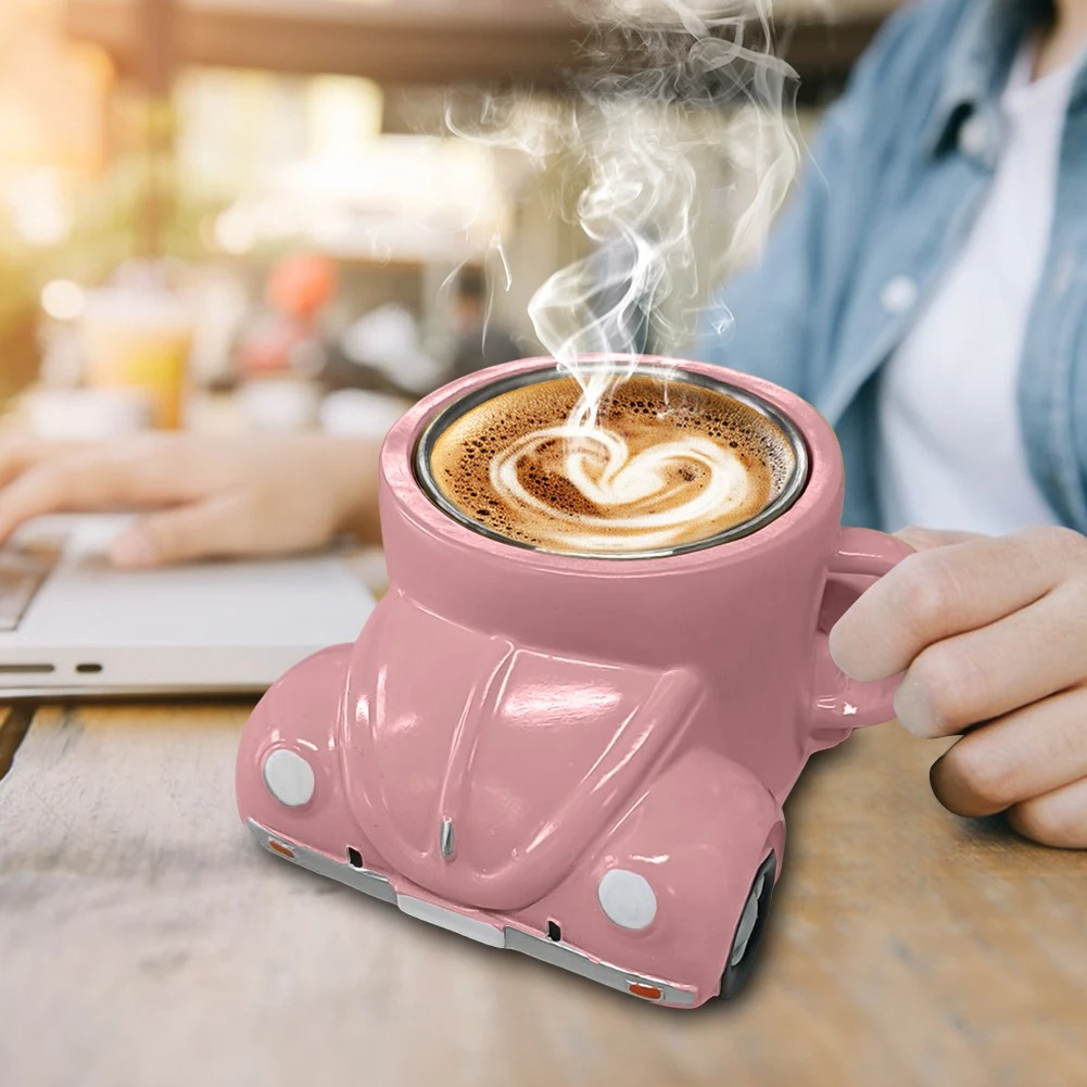 Viralloft™ BeetleSips Hand Made Retro Beetle Car Coffee Mug – Drive Your Mornings in Style!