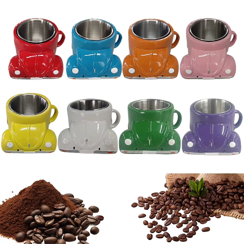 Viralloft™ BeetleSips Hand Made Retro Beetle Car Coffee Mug – Drive Your Mornings in Style!