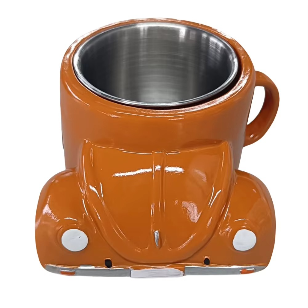Viralloft™ BeetleSips Hand Made Retro Beetle Car Coffee Mug – Drive Your Mornings in Style!