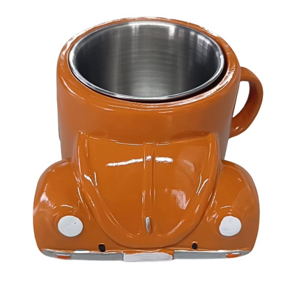 Viralloft™ BeetleSips Hand Made Retro Beetle Car Coffee Mug – Drive Your Mornings in Style!